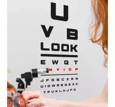 Eye test vision chart health and beauty sticker - TenStickers