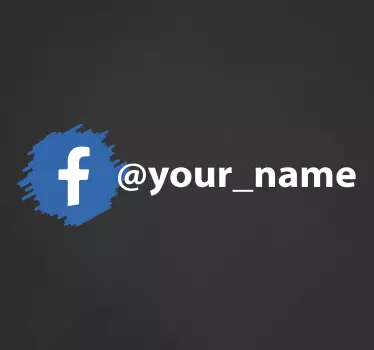facebook social media logo sign sticker - TenStickers