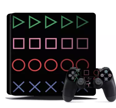 Fading PS buttons Playstation 5 stickers - TenStickers