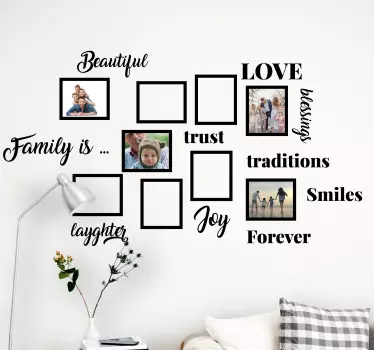 Family concepts canvas wall sticker frame - TenStickers