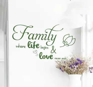 Family Love Wall Sticker - TenStickers