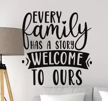 Family quote home text wall decal - TenStickers