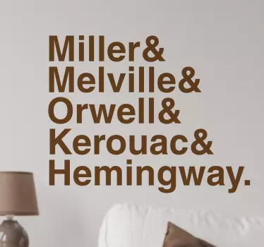 Famous Writers Wall Sticker - TenStickers