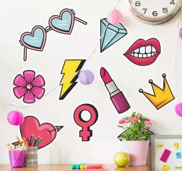Fashion pop retro wall sticker - TenStickers