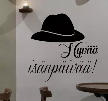 Happy Fathers day black wall sticker - TenStickers