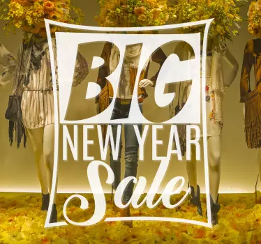 Festive New year sale sale wall sticker - TenStickers