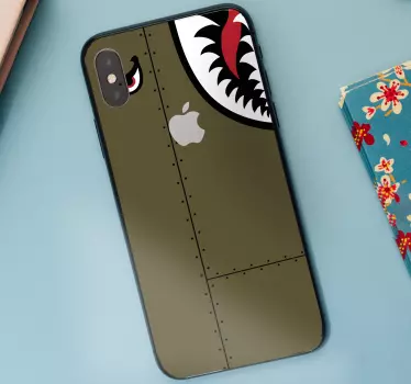 Fierce Shark Design iPhone sticker - TenStickers