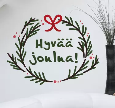 Finland celebration christmas wall sticker - TenStickers