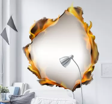Fire hole visual effects wall decor - TenStickers