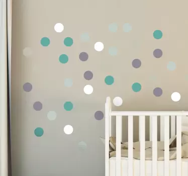 Five Colour Wall Spot Stickers - TenStickers