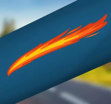 Fire flame effect bikes sticker - TenStickers