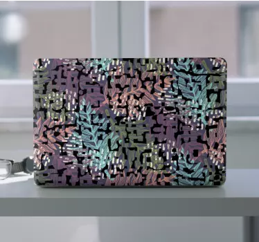 Floral Abstract Motif laptop skin - TenStickers