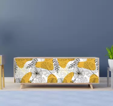 Flower design kallax decals for furniture - TenStickers