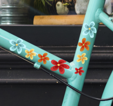Flower Pack bike sticker - TenStickers