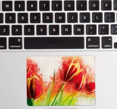 Flower Trackpad Decal - TenStickers