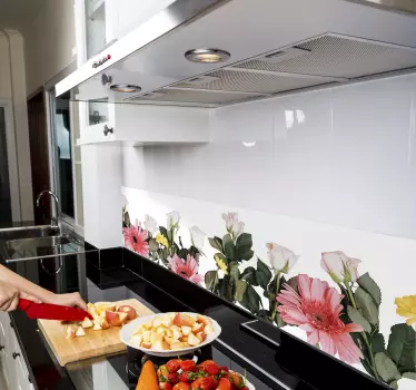Wall sticker flowers for kitchen - TenStickers