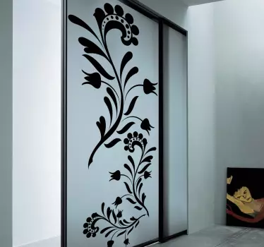 Flowers and Stems Decal - TenStickers