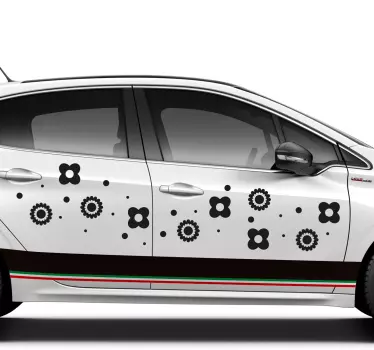Flowers Car Car Sticker - TenStickers