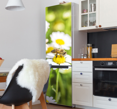 Flowers field fridge wrap - TenStickers