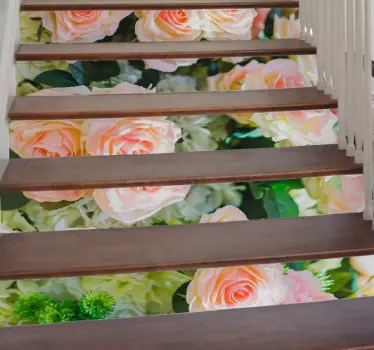 Flowers Stair Decal - TenStickers