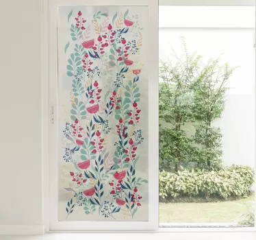 Flowers window decal - TenStickers