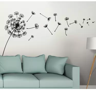 Flying dandelions flower wall decor - TenStickers