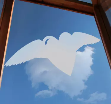 Window sticker flying heart design - TenStickers