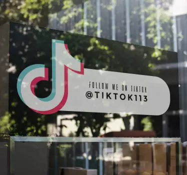 Follow me TikTok window decal - TenStickers
