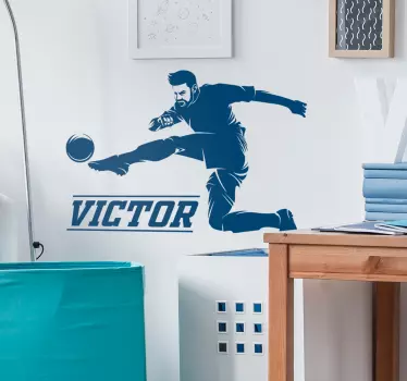 Football player with name Home Wall Sticker - TenStickers