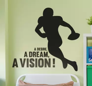Football sticker a wish, a dream, a vision! - TenStickers