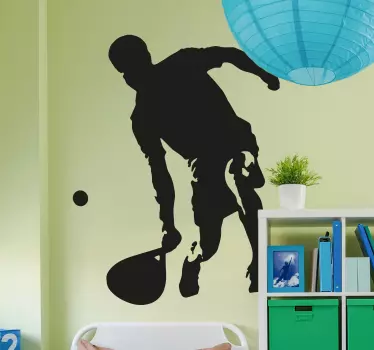 Football sticker athlete in motion - TenStickers