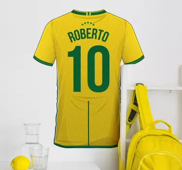 Football sticker custom jersey t-shirt - TenStickers