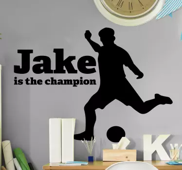 Football sticker customizable champion festivity - TenStickers