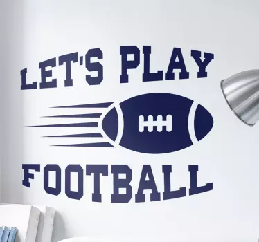Football sticker let's play football - TenStickers