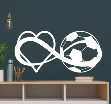 Football sticker love infinity soccer - TenStickers