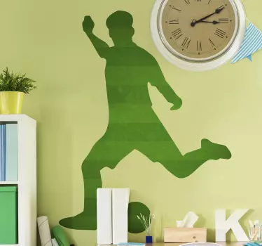 Football sticker of football player silhouette - TenStickers