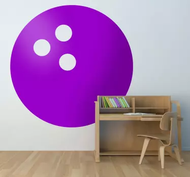 Football sticker with bowling ball pattern - TenStickers