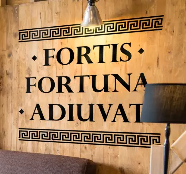 Fortis fortuna adiuvat quote sticker - TenStickers