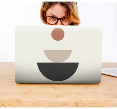 Fountain abstract geometric art laptop sticker - TenStickers