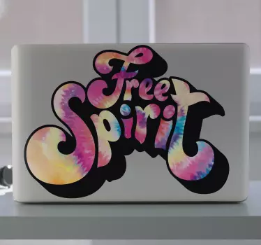 Free spirit with colors laptop sticker - TenStickers