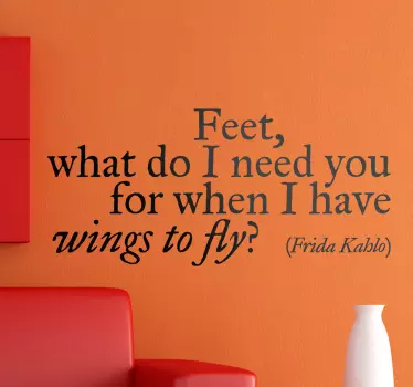 Frida Kahlo Quote Sticker - TenStickers
