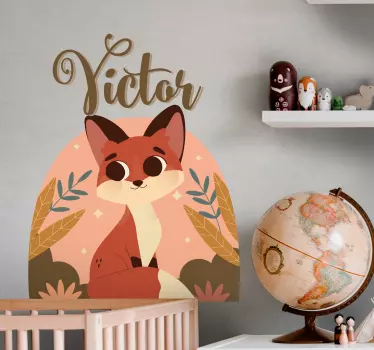 Nursery wall decal friendly fox design - TenStickers