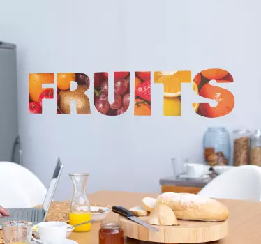Fruits Wall Text Sticker - TenStickers