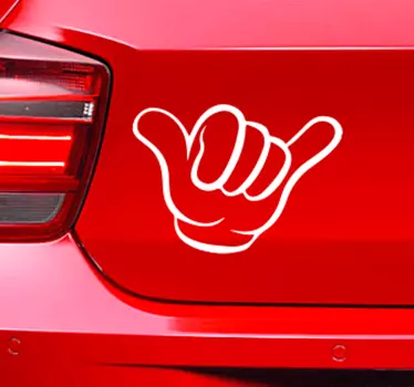 Fun Hand Monocolour Car Sticker - TenStickers