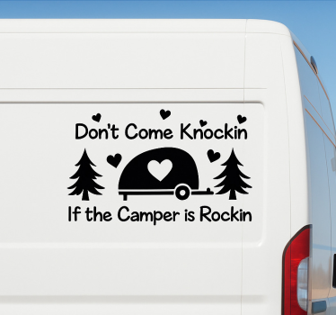 Funny "don't come knockin" caravan sticker - TenStickers