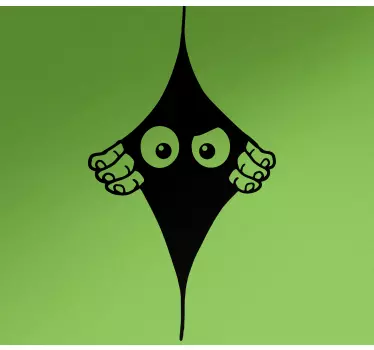 Funny monocolor peeking eyes car sticker - TenStickers