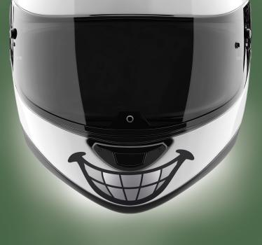 Funny teeth design motorbike sticker - TenStickers