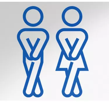 Funny toilet sign glass door sticker - TenStickers