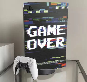 Game over Playstation 5 stickers - TenStickers