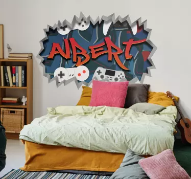 Gamer graffiti teenage wall decals - TenStickers